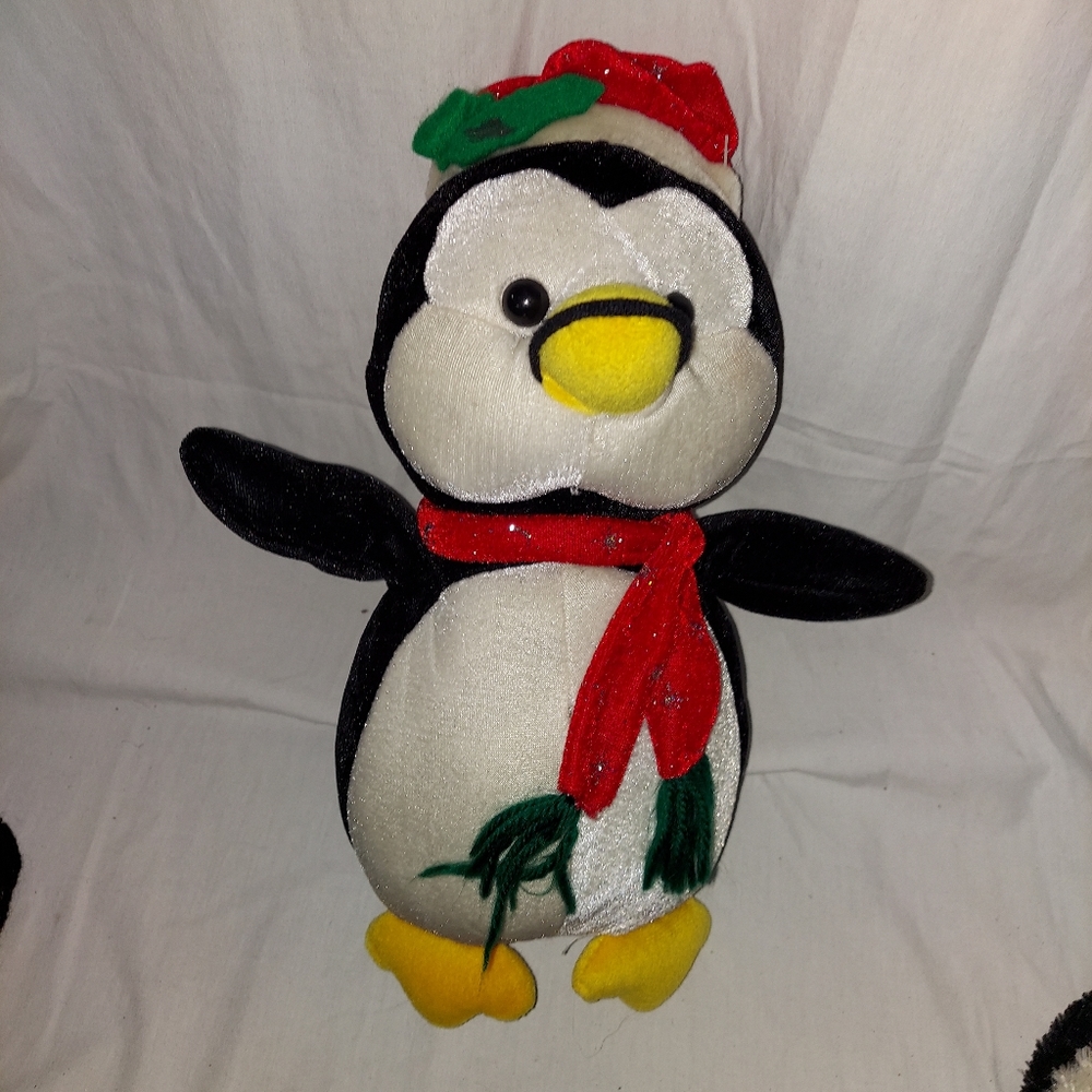 Stuffed holiday penguin